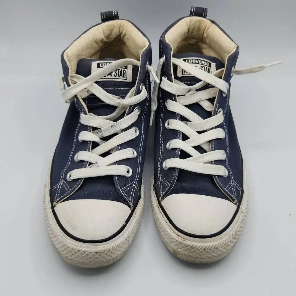 Converse All Star Men's Size 9 Women's 11 Blue Canvas Mid Rise Sneakers Shoes